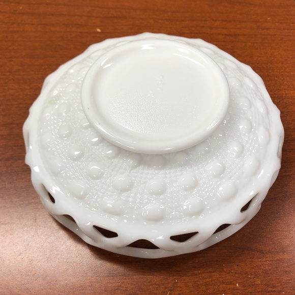 Vintage Imperial Glass Original Milk Glass Bowl Lace Edging 1950’s Excellence - Picture 5 of 12